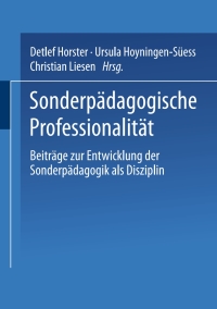 Imagen de portada: Sonderpädagogische Professionalität 1st edition 9783810040930