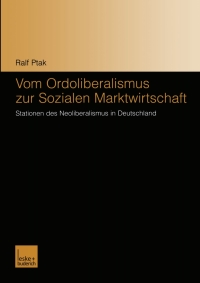 Immagine di copertina: Vom Ordoliberalismus zur Sozialen Marktwirtschaft 9783810041111