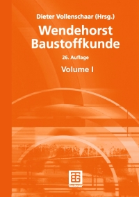 Titelbild: Wendehorst Baustoffkunde 26th edition 9783835101326