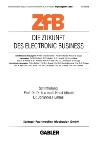 Imagen de portada: Die Zukunft des Electronic Business 1st edition 9783409123808