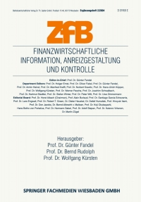 صورة الغلاف: Finanzwirtschaftliche Information, Anreizgestaltung und Kontrolle 1st edition 9783409127226