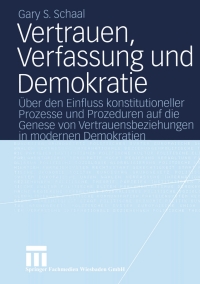 Cover image: Vertrauen, Verfassung und Demokratie 9783531142531