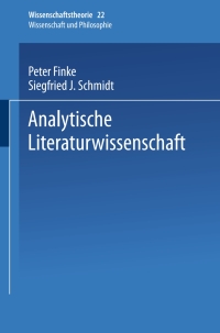 Cover image: Analytische Literaturwissenschaft 9783528085711