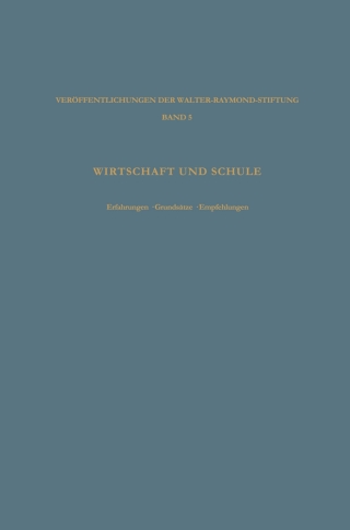 Imagen de portada: Wirtschaft und Schule 9783663127871