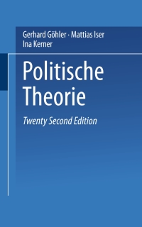 表紙画像: Politische Theorie 1st edition 9783531142326