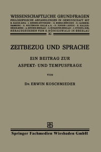 Imagen de portada: Zeitbezug und Sprache 9783663151777