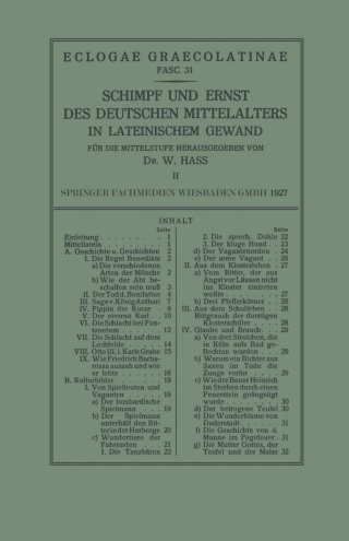 Omslagafbeelding: Schimpf und Ernst des Deutschen Mittelalters in Lateinischem Gewand 9783663152545