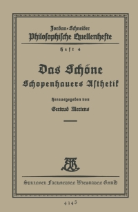 Cover image: Das Schöne 9783663155966