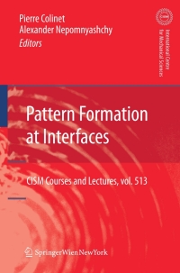 صورة الغلاف: Pattern Formation at Interfaces 9783709101247