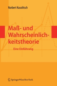 Cover image: Maß-  und Wahrscheinlichkeitstheorie 9783709106846