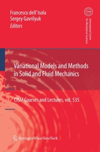Titelbild: Variational Models and Methods in Solid and Fluid Mechanics 9783709109823
