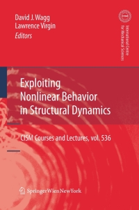 Cover image: Exploiting Nonlinear Behavior in Structural Dynamics 1st edition 9783709111864