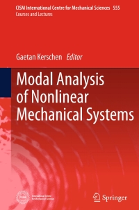 Cover image: Modal Analysis of Nonlinear Mechanical Systems 9783709117903