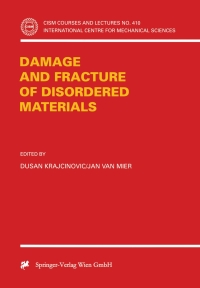 Cover image: Damage and Fracture of Disordered Materials 1st edition 9783211833278