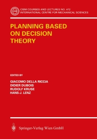 Imagen de portada: Planning Based on Decision Theory 1st edition 9783211407561