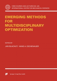 Imagen de portada: Emerging Methods for Multidisciplinary Optimization 1st edition 9783211833353