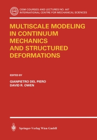 Titelbild: Multiscale Modeling in Continuum Mechanics and Structured Deformations 1st edition 9783211224250