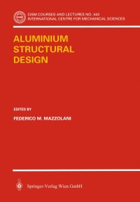 صورة الغلاف: Aluminium Structural Design 1st edition 9783211004562
