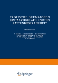 Cover image: Tropische Dermatosen; juxtaartikuläre Knoten; Rattenbißkrankheit 9783709130414