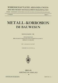 Titelbild: Metall-Korrosion im Bauwesen 9783709158975