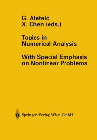 表紙画像: Topics in Numerical Analysis 1st edition 9783211836736