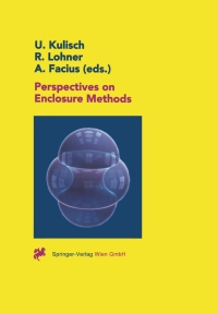 Imagen de portada: Perspectives on Enclosure Methods 1st edition 9783211835906