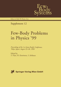 Imagen de portada: Few-Body Problems in Physics ’99 1st edition 9783211835036