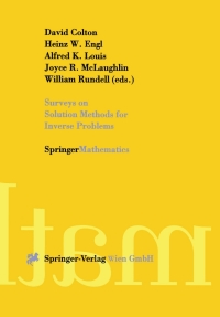 Titelbild: Surveys on Solution Methods for Inverse Problems 1st edition 9783211834701