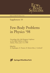 Imagen de portada: Few-Body Problems in Physics ’98 1st edition 9783211832806
