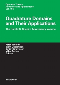 Imagen de portada: Quadrature Domains and Their Applications 1st edition 9783764371456