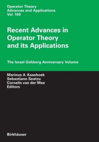 Cover image: Recent Advances in Operator Theory and Its Applications 1st edition 9783764372903
