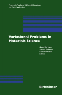 Cover image: Variational Problems in Materials Science 1st edition 9783764375645