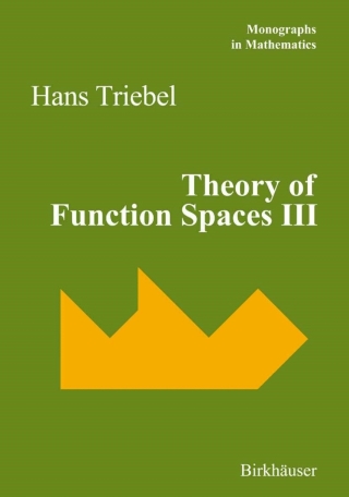 Cover image: Theory of Function Spaces III 9783764375812