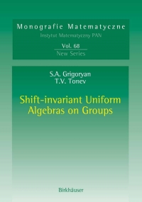 Cover image: Shift-invariant Uniform Algebras on Groups 9783764376062