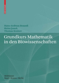 Cover image: Grundkurs Mathematik in den Biowissenschaften 9783764377090
