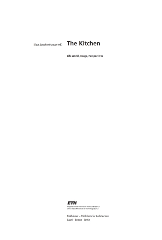 Cover image: The Kitchen 1st edition 9783764372811