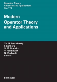 Cover image: Modern Operator Theory and Applications 1st edition 9783764377366
