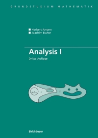 Cover image: Analysis I 3rd edition 9783764377557