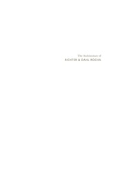 Imagen de portada: The Architecture of Richter & Dahl Rocha 1st edition 9783764375997