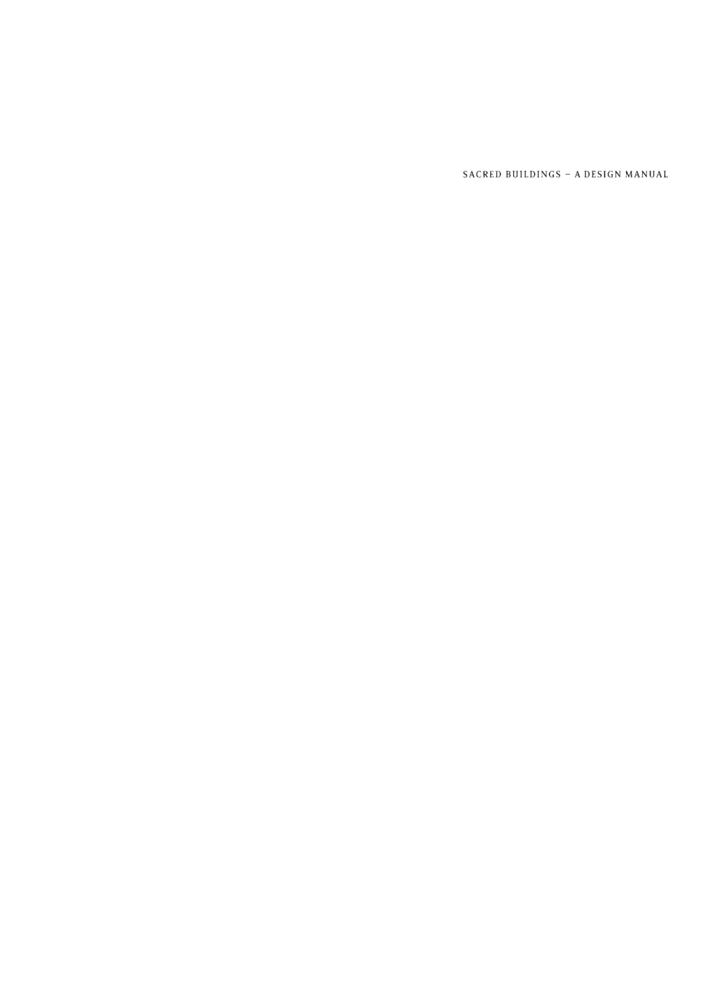 Sacred Buildings A Design Manual 1st Edition