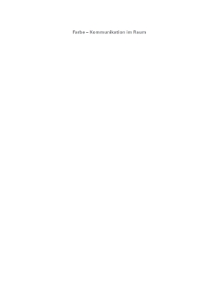 صورة الغلاف: Farbe - Kommunikation im Raum 4th edition 9783764375959