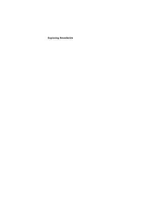 Omslagafbeelding: Exploring Boundaries 1st edition 9783764375317