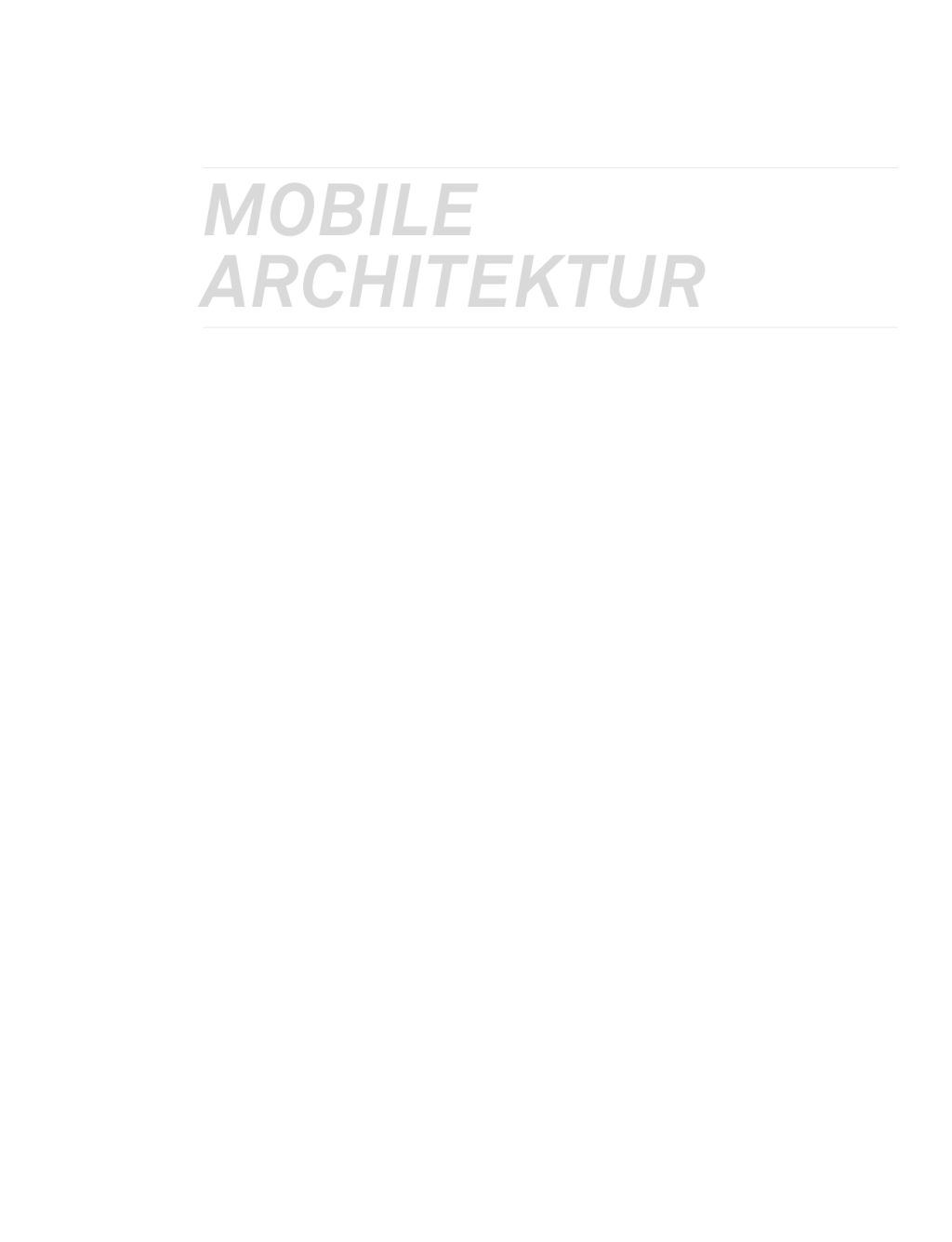 Mobile Architektur Entwurf und Technologie 1st Edition
