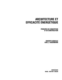 Titelbild: Architecture et efficacité énergétique 1st edition 9783764384517