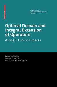 Imagen de portada: Optimal Domain and Integral Extension of Operators 9783764386474