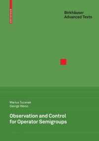 Cover image: Observation and Control for Operator Semigroups 9783764389932