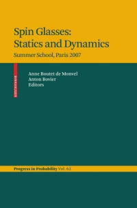 Titelbild: Spin Glasses: Statics and Dynamics 1st edition 9783764389994