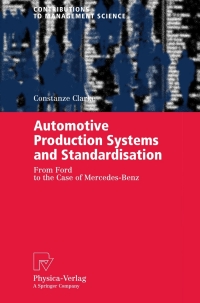 Cover image: Automotive Production Systems and Standardisation 9783790815788