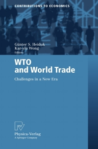 Cover image: WTO and World Trade 1st edition 9783790815795