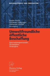 Imagen de portada: Umweltfreundliche öffentliche Beschaffung 1st edition 9783790815702